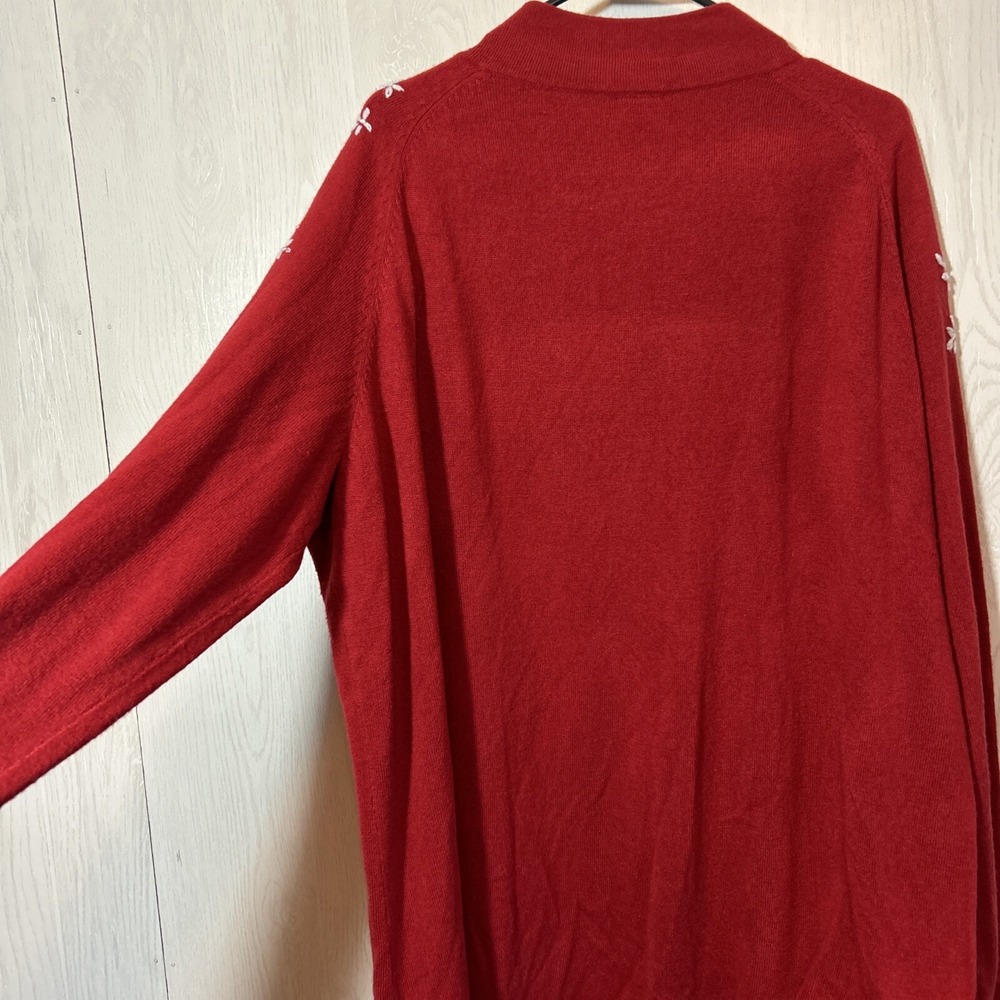 Basic Editions Plus 3x Red Zip Front Cardigan Swe… - image 6